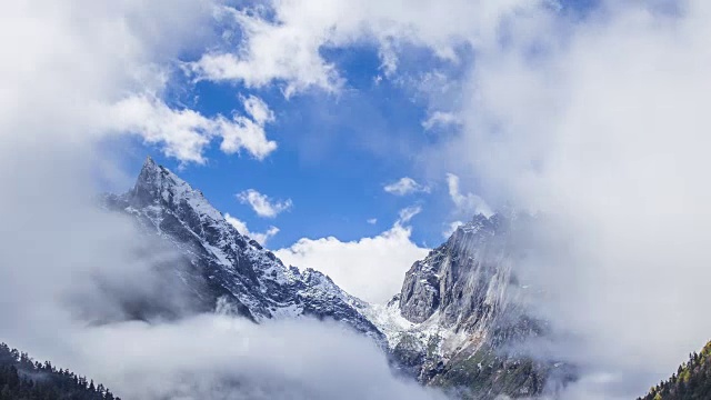 雪山的时间流逝视频素材