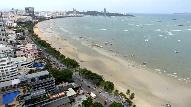 泰国的芭堤雅有海滩和大海视频素材