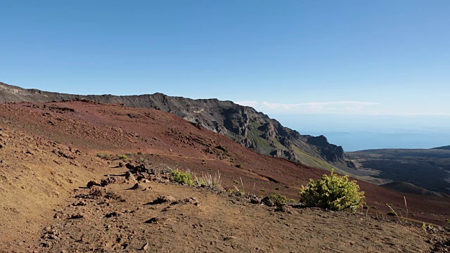 夏威夷毛伊岛，哈雷阿卡拉国家公园，哈雷阿卡拉火山口视频素材