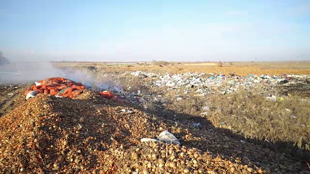 大型垃圾场废弃物视频素材