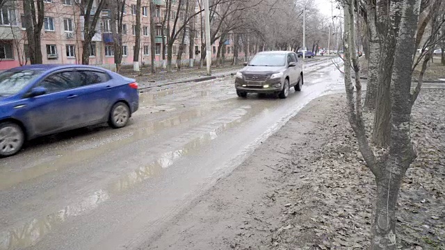 城市里糟糕的道路视频素材