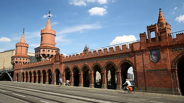 Oberbaumbrücke，柏林，时光流逝视频素材