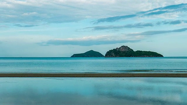 热带岛屿上的蓝天，时光流逝的视频视频素材