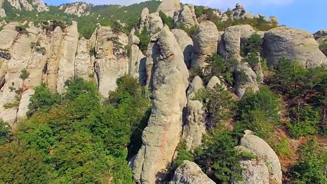 鸟瞰图。德梅吉山著名的鬼谷视频素材