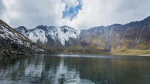 湖和山的时间流逝视频素材