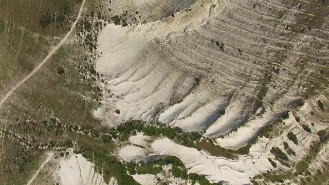 白山脚下的山谷，航拍录像视频素材