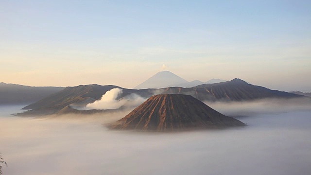 Bromo volcano timelapse，印度尼西亚视频素材