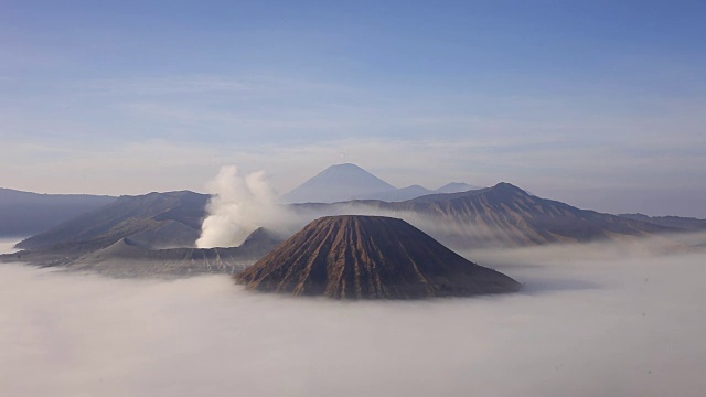 Bromo volcano timelapse，印度尼西亚视频素材