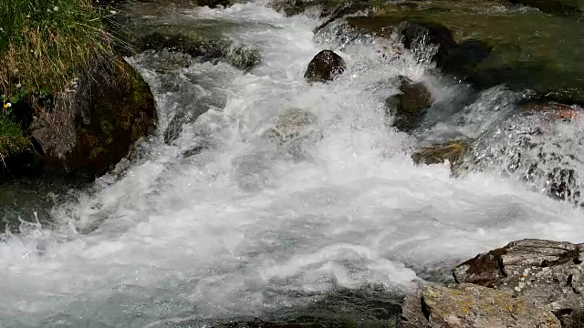 春天的高山河流视频素材