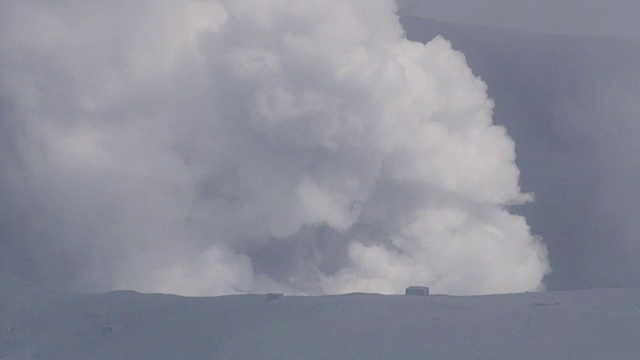 空中，麻生火山喷发，熊本，日本视频素材