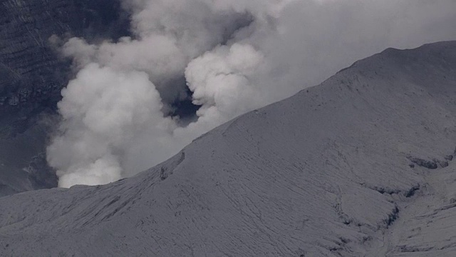 空中，麻生火山喷发，熊本，日本视频素材