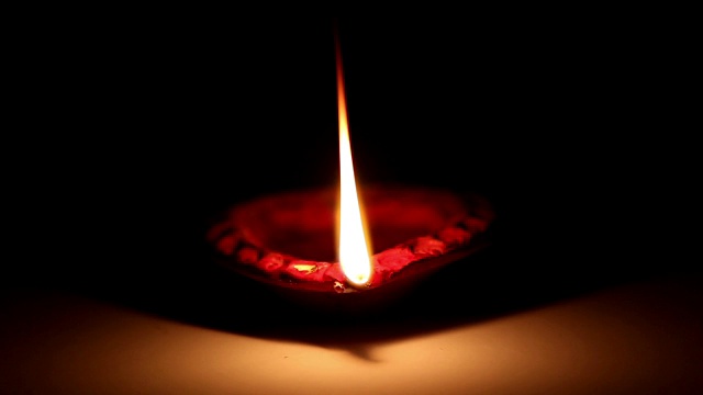 Diya(油灯)特写视频素材