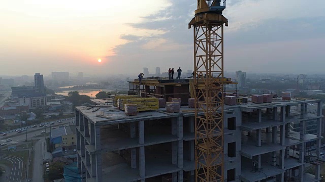 高层建筑的建造视频素材