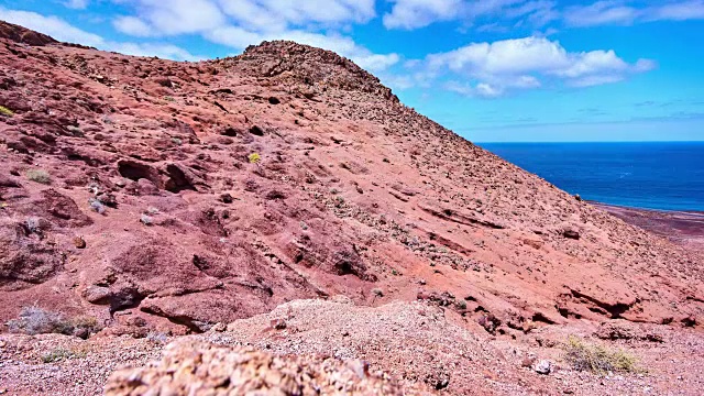 Montaña roja views - Fuerteventura东北海岸视频素材