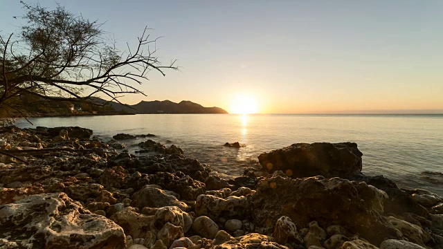 马略卡岛日出时间流逝视频素材