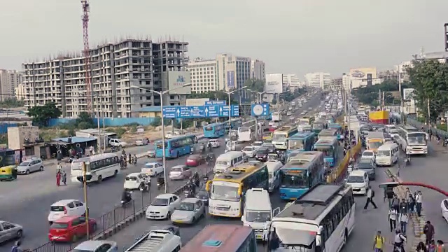 班加罗尔城市交通时间流逝视频素材