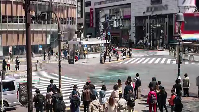 东京城市行人交通视频素材