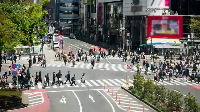 东京城市行人交通视频素材