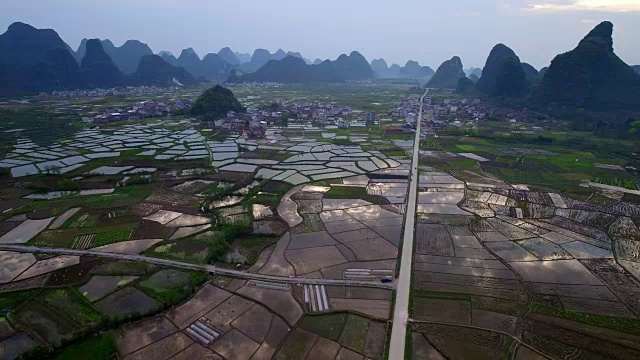 洛湿地公园,麟贵,桂林,广西,中国视频素材