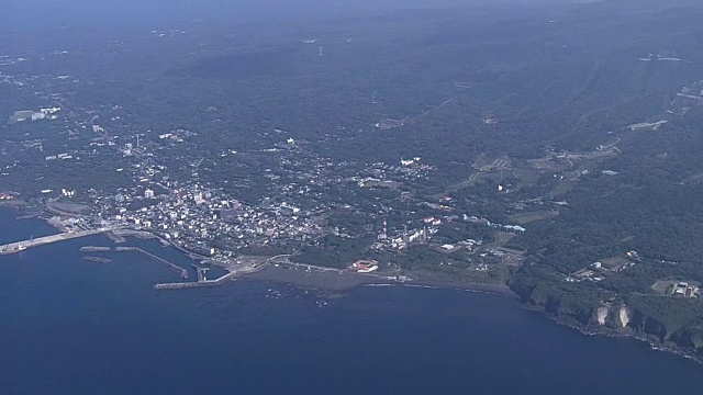 AERIAL，伊豆大岛，日本视频素材