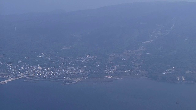 AERIAL，伊豆大岛，日本视频素材