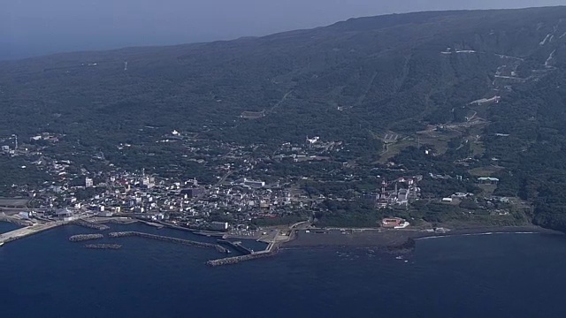 AERIAL，伊豆大岛，日本视频素材