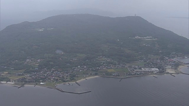 日本福冈，野之岛，AERIAL视频素材