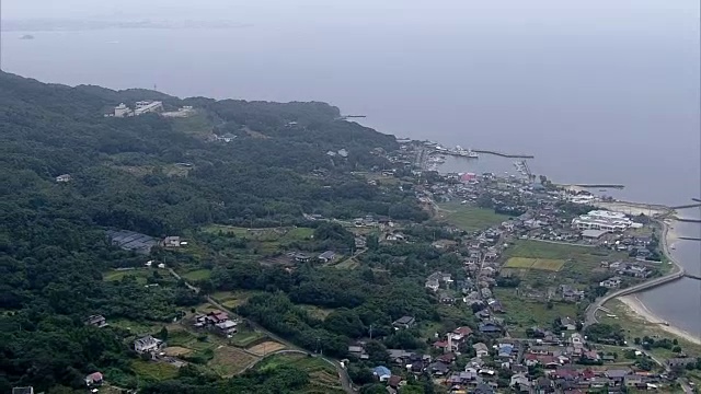 日本福冈，野之岛，AERIAL视频素材