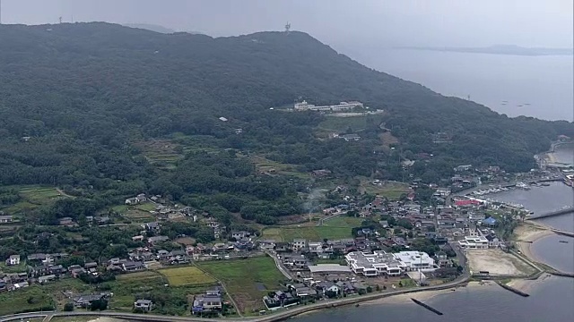 日本福冈，野之岛，AERIAL视频素材