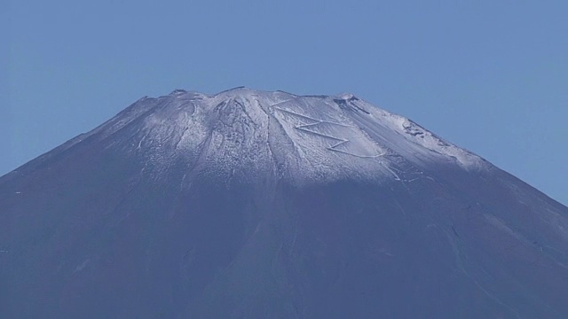 日本富士山初雪视频素材