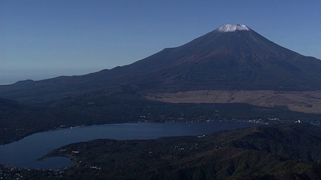 空中，山中湖和富士山，日本视频素材