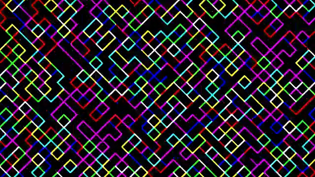 多色数字对角正方形图案视频素材