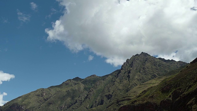 秘鲁库斯科山脉上空云层的时间流逝视频素材