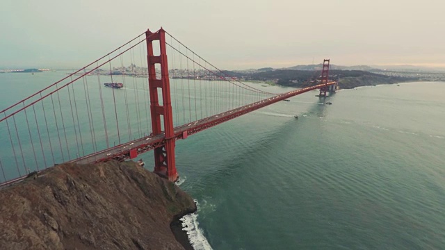 金门大桥旧金山湾航空视频素材