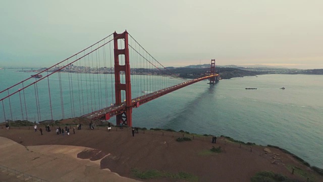 金门大桥旧金山湾航空视频素材