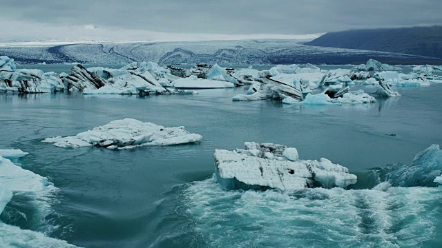 Jökulsárlón冰岛的冰川泻湖视频素材