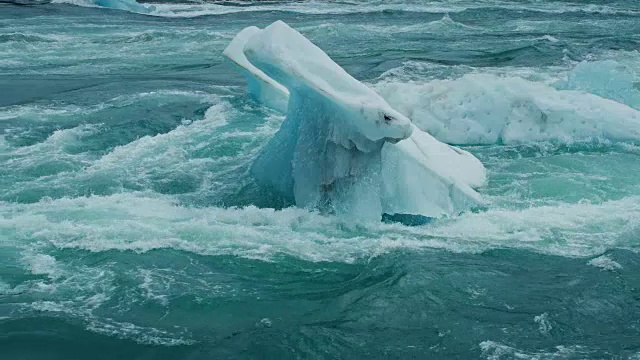 Jökulsárlón冰岛的冰川泻湖视频素材