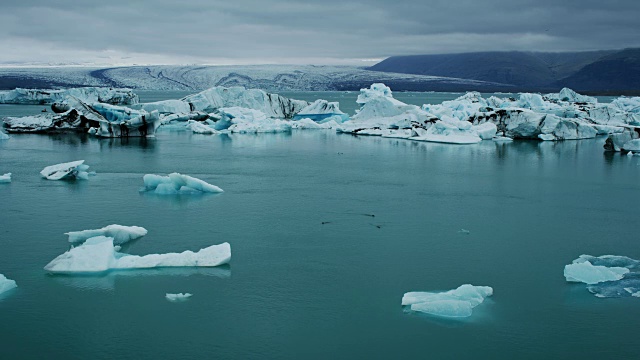 Jökulsárlón冰岛的冰川泻湖视频素材