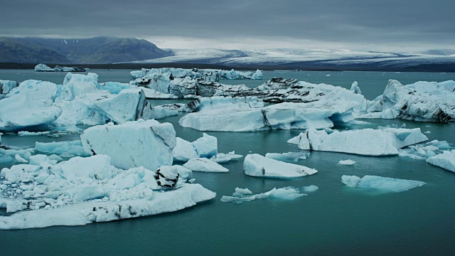 Jökulsárlón冰岛的冰川泻湖视频素材