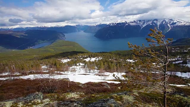 挪威美丽的大自然。Sognefjorden。视频素材