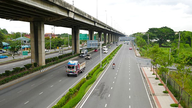 泰国曼谷的交通和高速公路视频素材