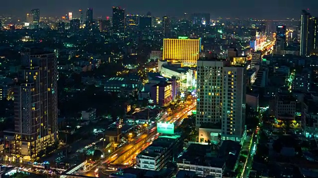 泰国曼谷的夜生活和城市生活视频素材