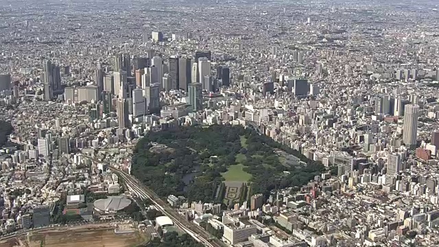 鸟瞰东京，日本全景视频素材