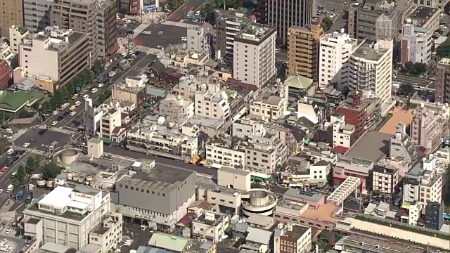 AERIAL，筑地鱼市，东京视频素材