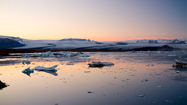 冰岛的Jokulsarlon冰湖视频素材