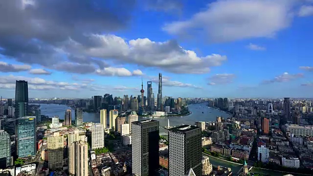 4K:上海天际线全景视频素材