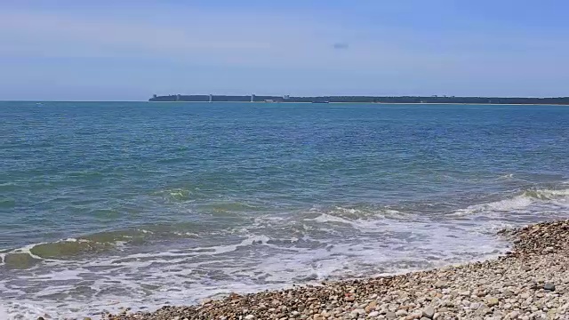 黑海海岸海滩海浪潮汐海岸海洋视频素材