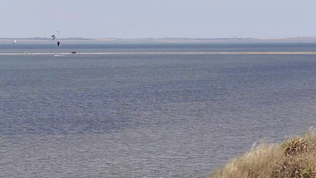 风筝冲浪风筝冲浪海岸海滩海浪潮汐海岸海洋视频素材