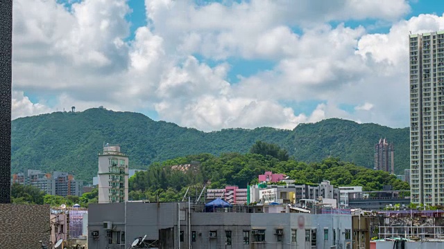 时光流逝，港岛九龙城。视频素材