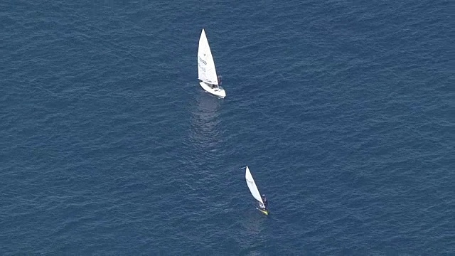 日本神奈川县相模湾航拍、航行视频素材